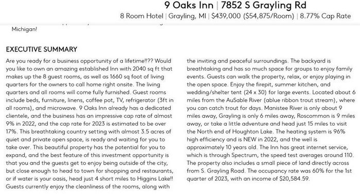 9 Oaks Inn (Pine Aire Motel, Pine-Aire Motel) - From Real Estate Listing (newer photo)